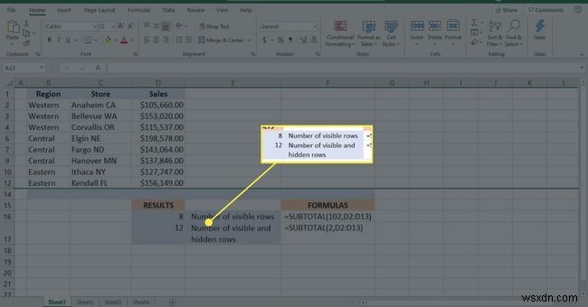 วิธีใช้ฟังก์ชันผลรวมย่อยของ Excel