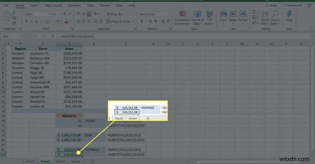 วิธีใช้ฟังก์ชันผลรวมย่อยของ Excel