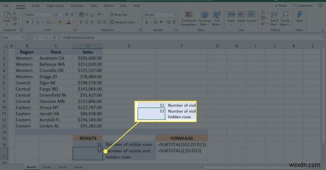 วิธีใช้ฟังก์ชันผลรวมย่อยของ Excel