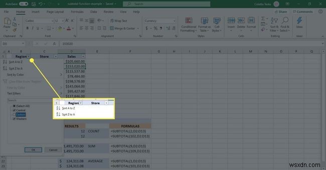 วิธีใช้ฟังก์ชันผลรวมย่อยของ Excel