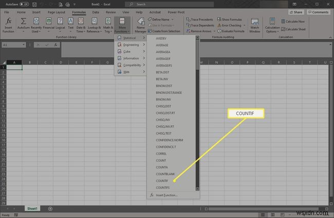 วิธีใช้ฟังก์ชัน COUNTIF ใน Excel