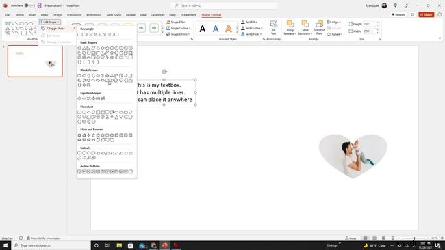 วิธีการครอบตัดรูปร่างใน PowerPoint