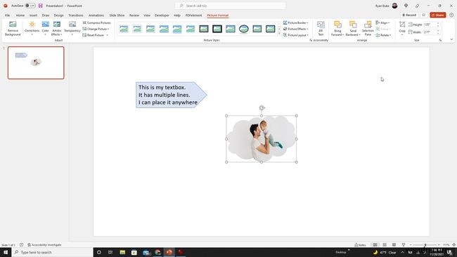 วิธีการครอบตัดรูปร่างใน PowerPoint