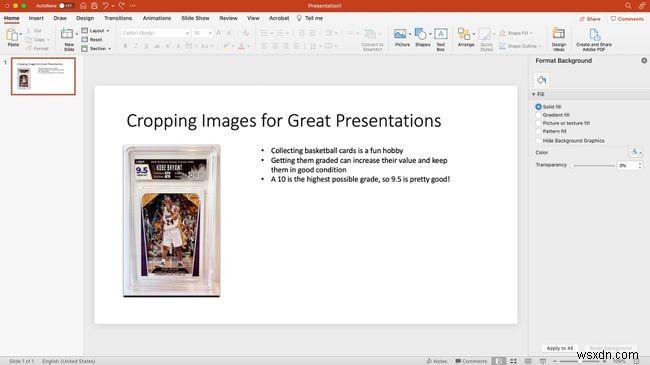วิธีการครอบตัดรูปภาพใน PowerPoint