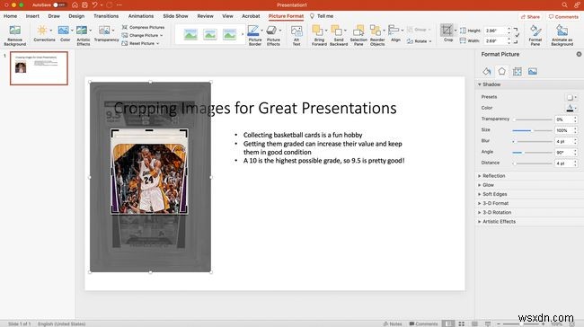 วิธีการครอบตัดรูปภาพใน PowerPoint