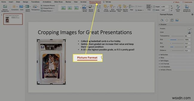 วิธีการครอบตัดรูปภาพใน PowerPoint