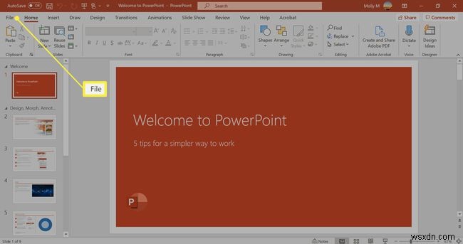 วิธีพิมพ์หลายสไลด์ในหน้าเดียวใน PowerPoint