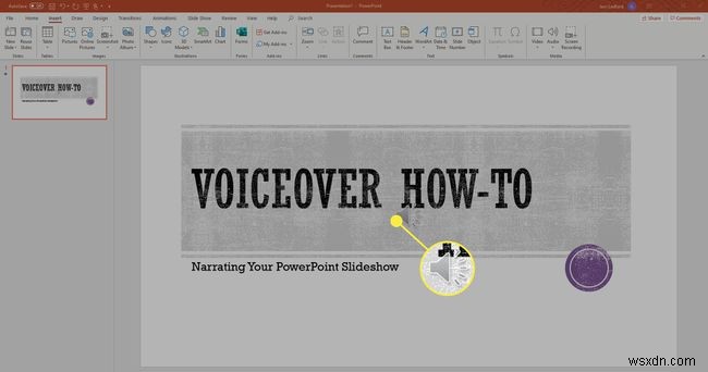 วิธีการส่งเสียงใน PowerPoint