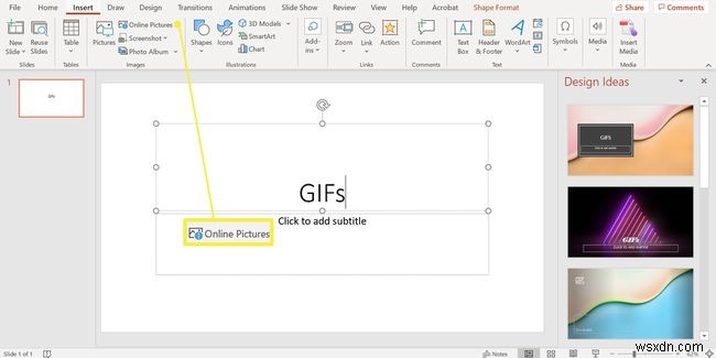 วิธีการใส่ GIF ใน PowerPoint