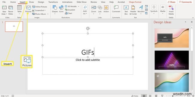 วิธีการใส่ GIF ใน PowerPoint