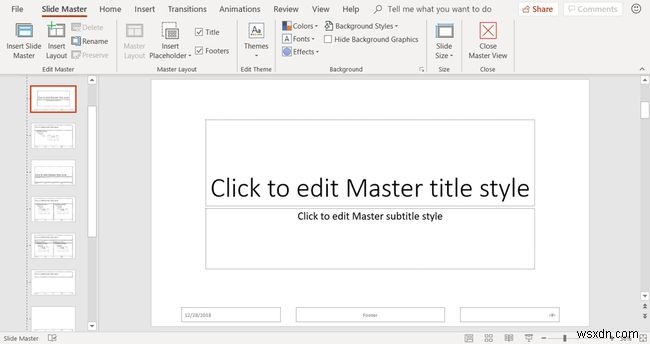 วิธีใช้เค้าโครง PowerPoint Slide Master