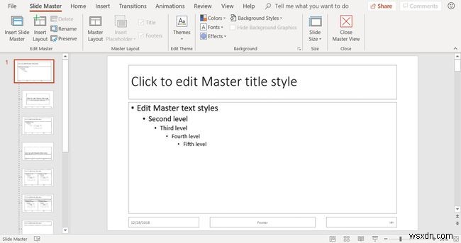 วิธีใช้เค้าโครง PowerPoint Slide Master