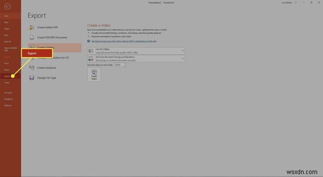 วิธีการแปลง PowerPoint เป็นวิดีโอ