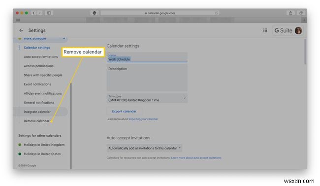 วิธีการลบ Google ปฏิทิน