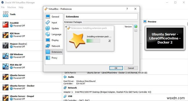 วิธีการติดตั้ง VirtualBox Extension Pack