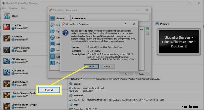 วิธีการติดตั้ง VirtualBox Extension Pack