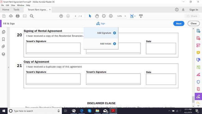 วิธีการลงชื่อใน PDF ทางอิเล็กทรอนิกส์