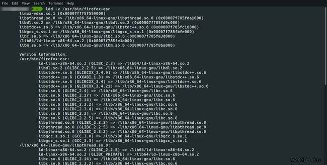 การใช้คำสั่ง ldd ใน Linux