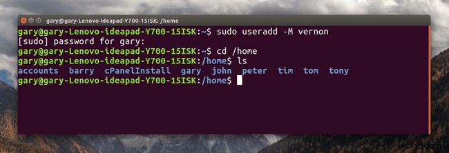 วิธีสร้างผู้ใช้ใน Linux โดยใช้คำสั่ง useradd