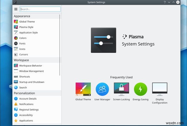 ภาพรวมของสภาพแวดล้อมเดสก์ท็อป KDE