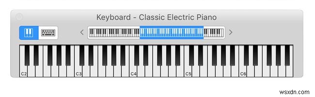 เปลี่ยนคีย์บอร์ด Mac ของคุณให้เป็นเปียโน GarageBand