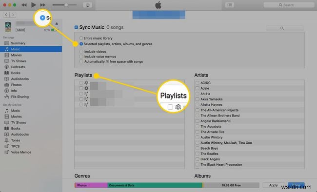 iTunes Sync:วิธีซิงค์เฉพาะบางเพลง