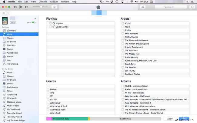 iTunes Sync:วิธีซิงค์เฉพาะบางเพลง