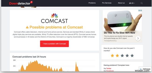 Comcast Down... หรือเป็นคุณ?