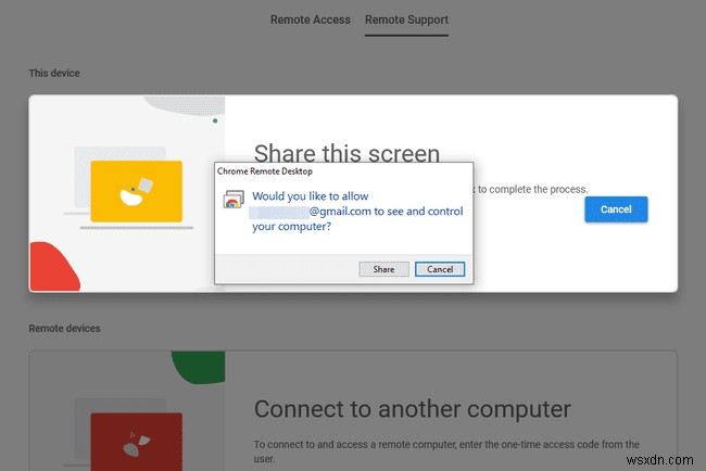 การตรวจสอบ Chrome Remote Desktop