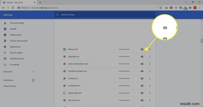 วิธีแสดงรหัสผ่านใน Chrome