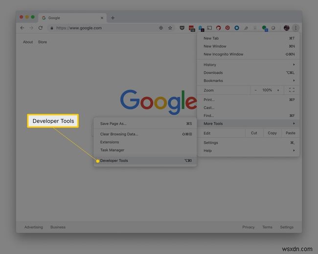 วิธีดูซอร์ส HTML ใน Google Chrome