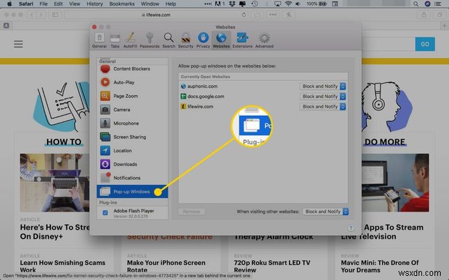 วิธีเปิดใช้งานตัวบล็อกป๊อปอัปของ Safari