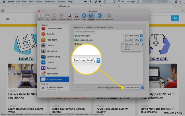วิธีเปิดใช้งานตัวบล็อกป๊อปอัปของ Safari