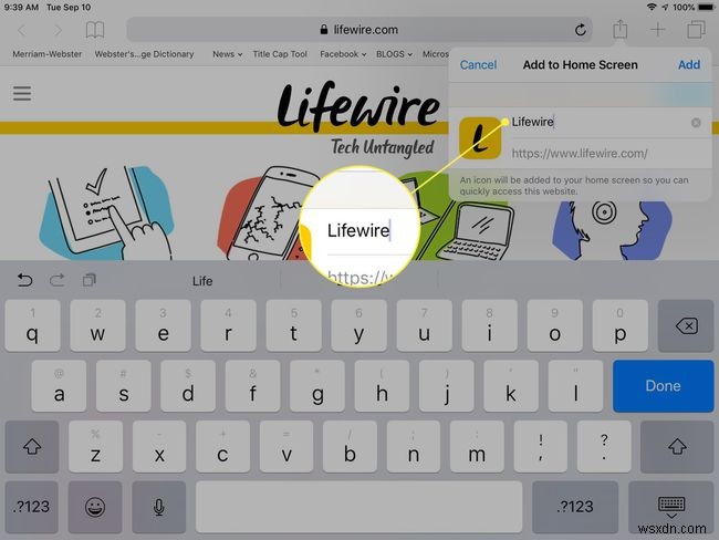 วิธีเพิ่มทางลัดเว็บไซต์ Safari ไปยังหน้าจอหลักของ iPad