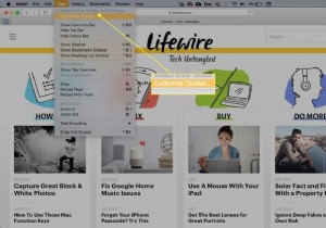 ปรับแต่งแถบเครื่องมือ Safari, รายการโปรด, แท็บ และแถบสถานะ