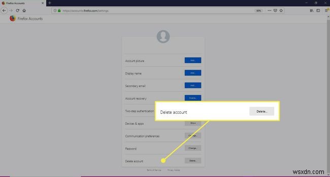 วิธีการลบบัญชี Firefox ของคุณ