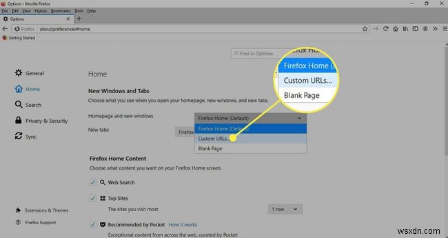 วิธีตั้งค่าหน้าแรกของคุณใน Firefox