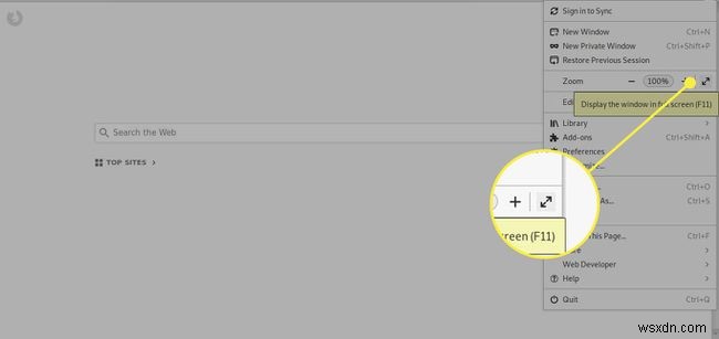 วิธีเปิดใช้งานโหมดเต็มหน้าจอใน Firefox