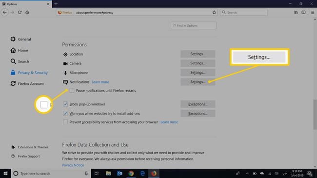 วิธีเปิดใช้งานและปิดใช้งานการแจ้งเตือนของ Firefox