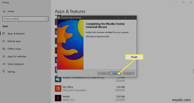 วิธีถอนการติดตั้ง Firefox