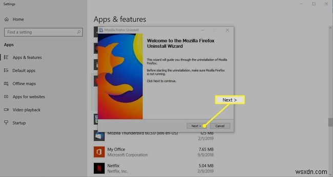 วิธีถอนการติดตั้ง Firefox