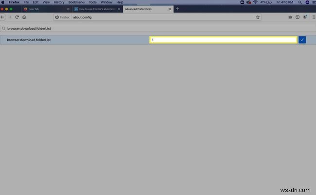 วิธีใช้ Firefox about:config Option browser.download.folderList