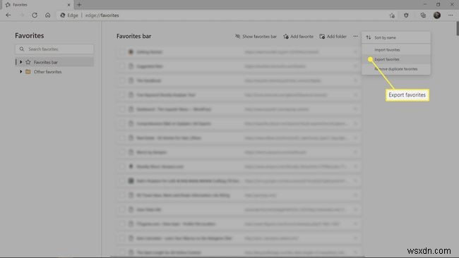 วิธีสำรองข้อมูลรายการโปรดของ Microsoft Edge