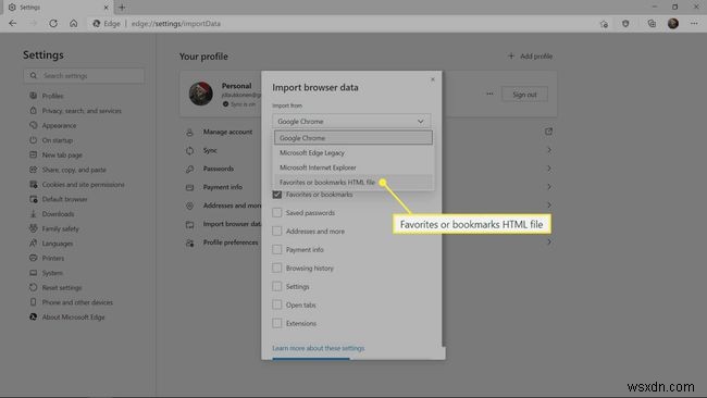วิธีสำรองข้อมูลรายการโปรดของ Microsoft Edge