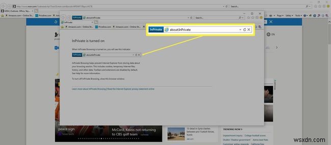 วิธีเปิดใช้งานโหมดการเรียกดูแบบ InPrivate ใน IE