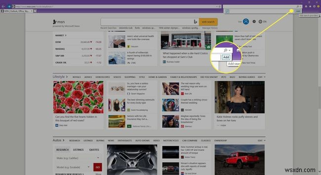 วิธีการเพิ่มเครื่องมือค้นหาใน Internet Explorer 11