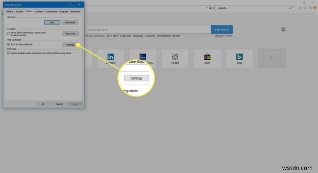 วิธีใช้ตัวป้องกันป๊อปอัปใน Internet Explorer 11
