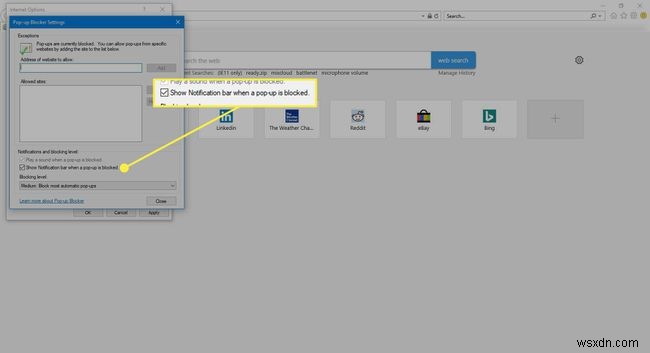 วิธีใช้ตัวป้องกันป๊อปอัปใน Internet Explorer 11