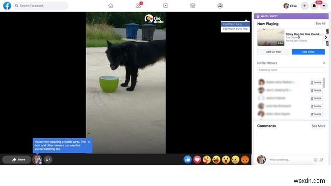 วิธีการจัดปาร์ตี้ Facebook Watch