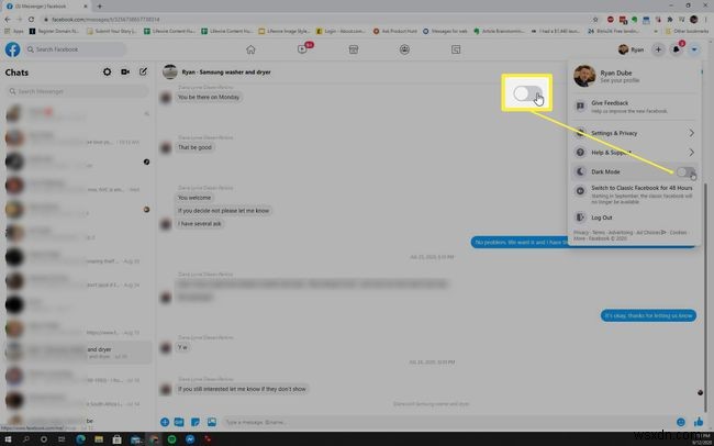 วิธีเปิดโหมดมืดของ Facebook Messenger